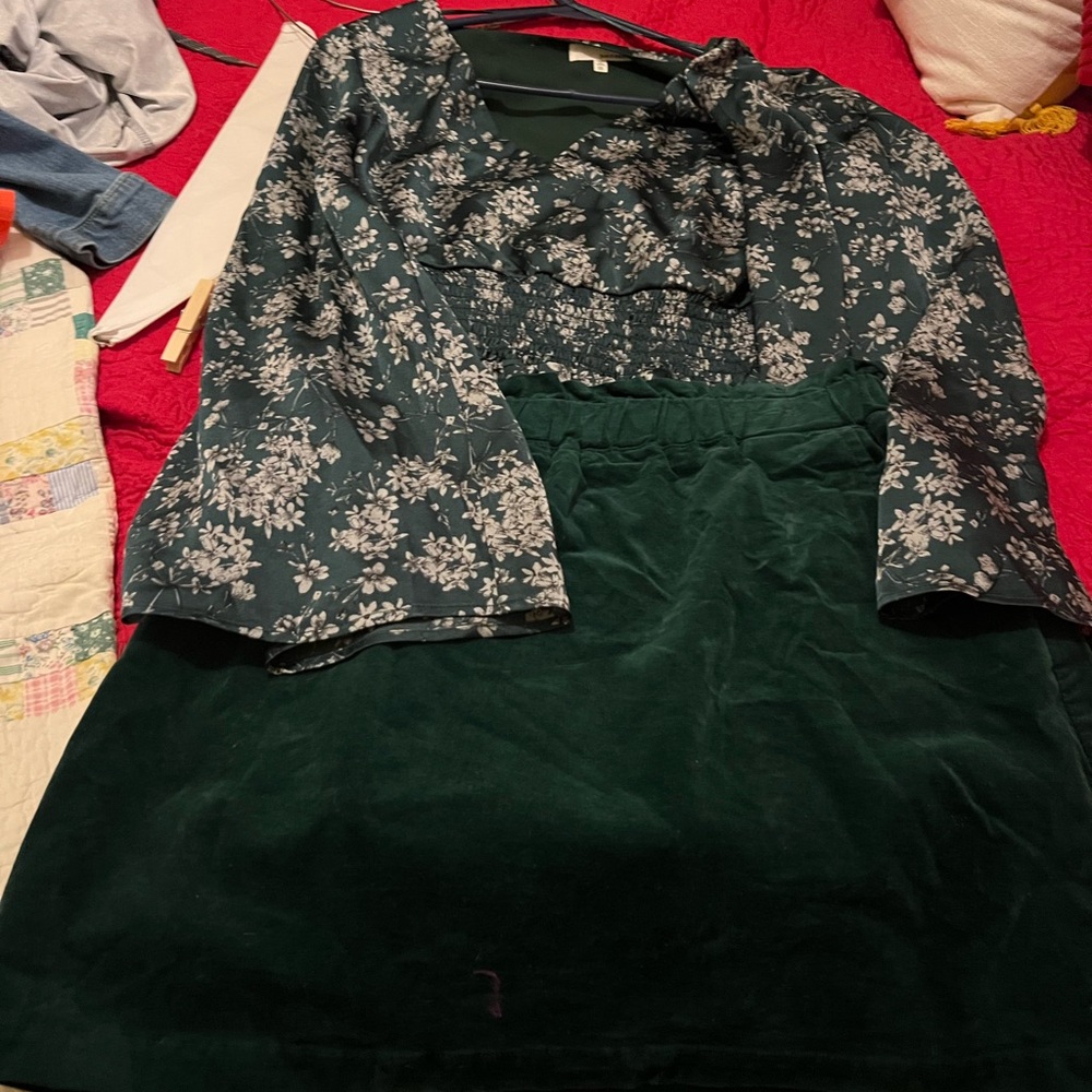 Copper Key Green Bell Sleeve Casual Dress